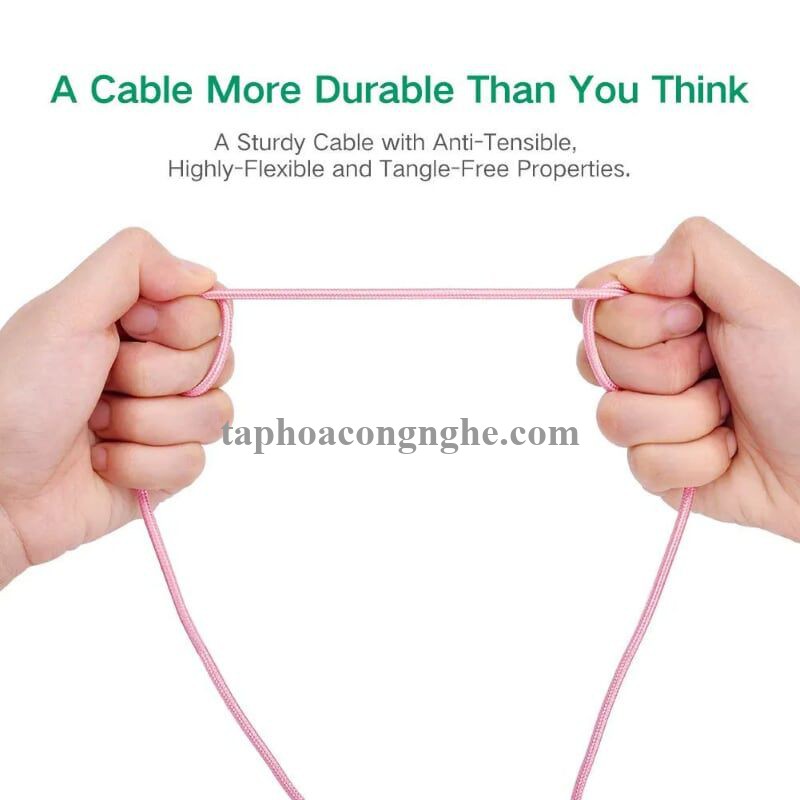 Ugreen 30813 0.5M màu Hồng Cáp âm thanh 2 đầu 3.5mm dương AV112 30030813